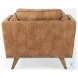 Brooks Cognac Brown Faux Leather Chair