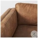 Brooks Cognac Brown Faux Leather Chair