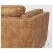 Brooks Cognac Brown Faux Leather Chair