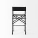Direttore Black Upholstered Counter Height Stool