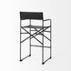 Direttore Black Upholstered Counter Height Stool