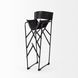 Direttore Black Upholstered Counter Height Stool