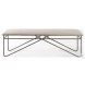 Camille Cream Fabric Bench