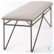 Camille Cream Fabric Bench