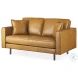 D'Arcy Tan Leather Loveseat