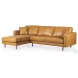D'Arcy Tan Leather Sectional
