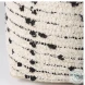 Aaohi Cream And Black Cotton Patterned Pouf