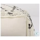 Aaohi Cream And Black Cotton Patterned Pouf