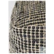 Aalia Gray Leather And Jute Pouf