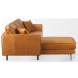 D'Arcy Tan Leather Sectional