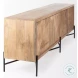 Cairo Brown Solid Wood 4 Door Cabinet Sideboard