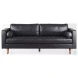 Svend Black Leather Sofa