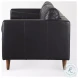 Svend Black Leather Sofa