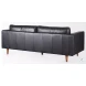 Svend Black Leather Sofa