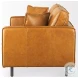 D'Arcy Tan Leather Loveseat