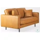 D'Arcy Tan Leather Loveseat