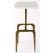 Preston White Marble And Gold Metal Accent Table