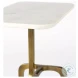 Preston White Marble And Gold Metal Accent Table