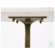 Preston White Marble And Gold Metal Accent Table