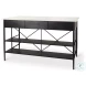 Amika White Marble Top Black Metal Kitchen Island