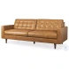 Olaf Tan Leather Sofa