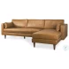 Elton Tan Leather Sectional