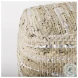 Aadhya Silver Leather And Cotton Pouf