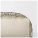 Aadhya Silver Leather And Cotton Pouf
