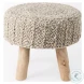 Bina Taupe Wool Stool