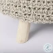Bina Light Gray Wool Stool