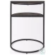 Arlo Dark Brown Wood And Black Metal Occasional Table Set Of 2