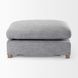 Valence Castlerock Gray Rectangular Ottoman