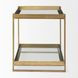 Trey Gold Square Accent Table