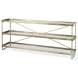 Trey Glass And Gold Metal Console Table