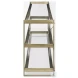 Trey Glass And Gold Metal Console Table