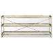Trey Glass And Gold Metal Console Table