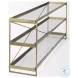 Trey Glass And Gold Metal Console Table
