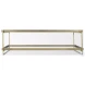Trey Glass And Gold Metal Rectangular Coffee Table