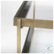 Trey Glass And Gold Metal Rectangular Coffee Table