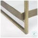 Trey Glass And Gold Metal Rectangular Coffee Table