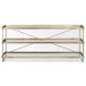 Trey Glass And Gold Metal Console Table