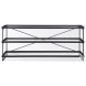 Trey Glass And Black Metal Console Table