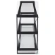 Trey Glass And Black Metal Console Table