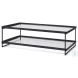 Trey Glass And Black Metal Rectangular Coffee Table