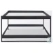 Trey Glass And Black Metal Rectangular Coffee Table