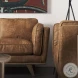 Brooks Cognac Brown Faux Leather Chair
