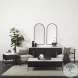 Divina White Marble And Black Metal 1 Drawer Side Table