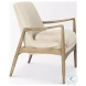 Westan Cream Boucle Fabric Accent Chair