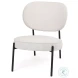 Amelia Cream Boucle And Black Metal Accent Chair