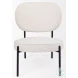 Amelia Cream Boucle And Black Metal Accent Chair
